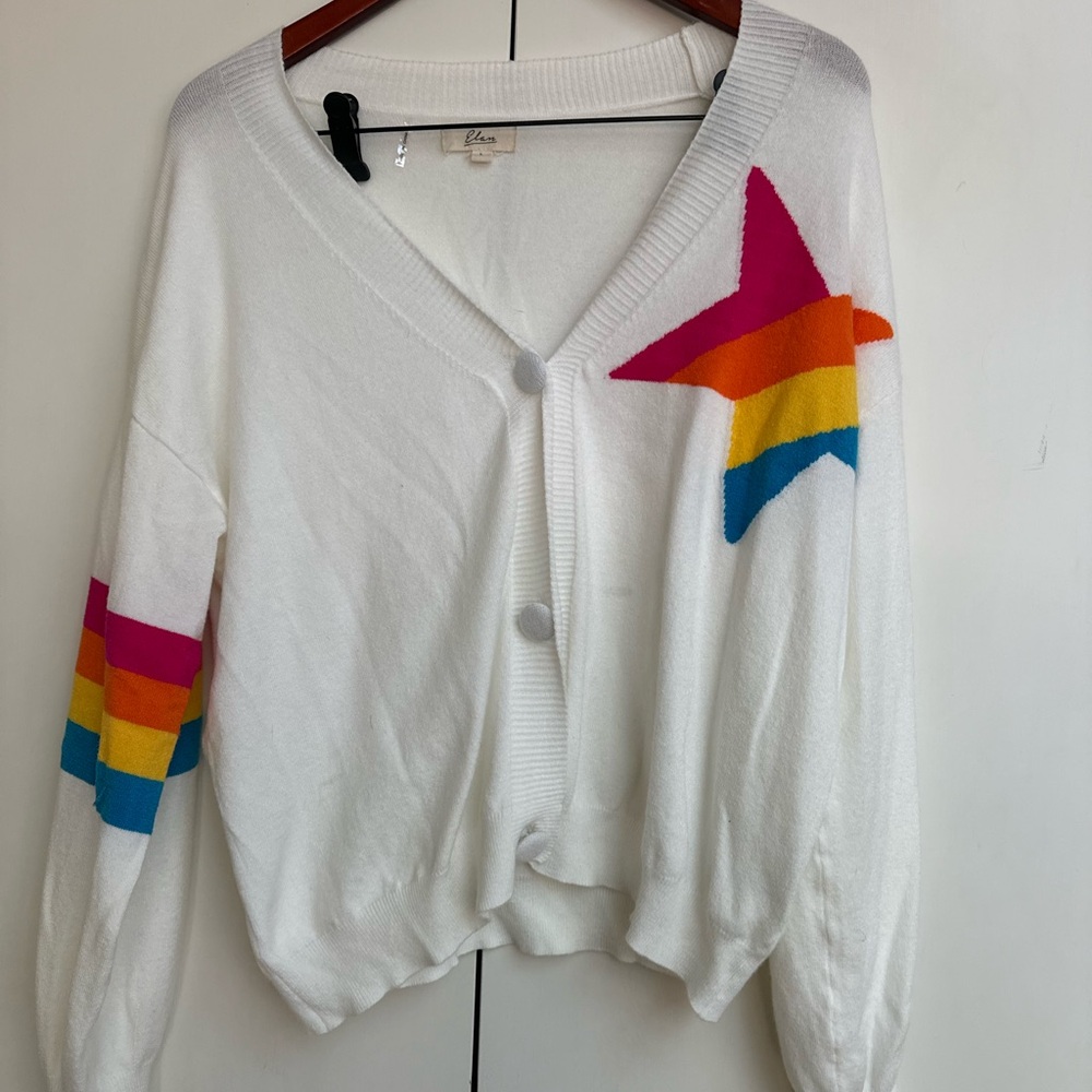 COPY - Elan Ivory Cardigan Size L